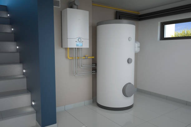 Boiler Room Gas Heating System 3d Illustration